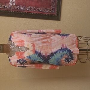 LOVE THE JOURNEY TIE DIE SWIM COVER SIZE S